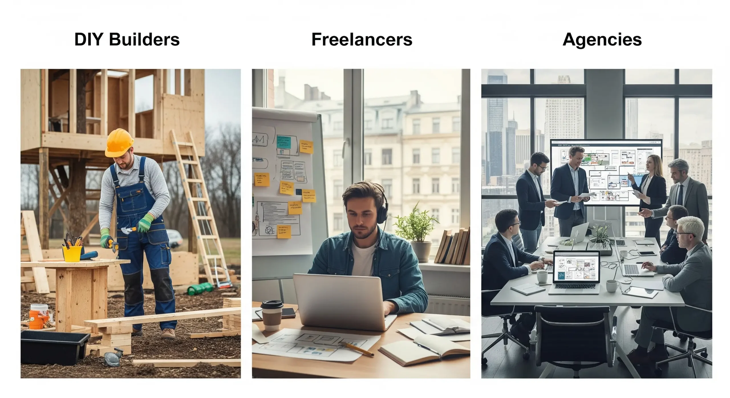 DIY Builders vs. Freelancers vs. Agencies

